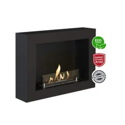 Serra bio-etanol vägg spis - Svart - Mood eldstad - 1,5 KW värme