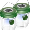 Set med 2 hängande utomhus getingfällor med LED-ljus Återanvändbara Skadedjursfällor