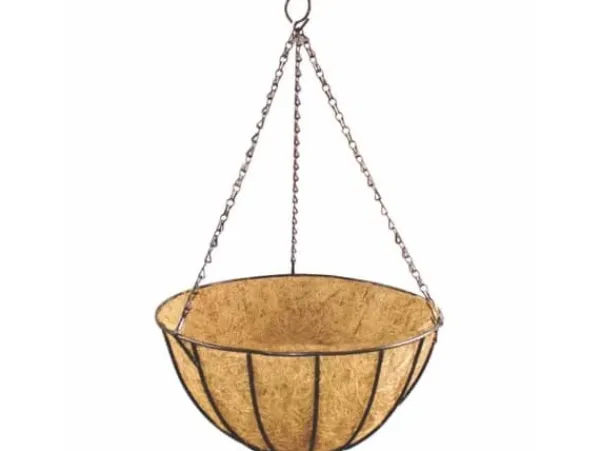 Siena Garden Classic J58082 #####Hängeampel Stål, Kokos Sort, Natur Trädgårdskorgar