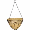 Sale Siena Garden Cone Design J58089 #####Hängeampel Stål, Kokos Sort, Natur Trädgårdskorgar
