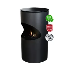 Clearance Silo mobil bio-etanol öppen spis - rund öppen spis - fristående öppen spis - humör öppen spis - 2 KW värme Öppna Spisar