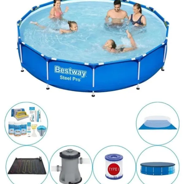 New Simbassäng Combi Deal - Steel Pro Rund 366x76 cm Pooler