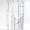 Clearance Sina Rose Arch with Gate - Antique White Metal Garden Arbor, Heavy Duty Climbing Plant Trellis Valvbågar, Spaljéer, Bersåer & Pergolor