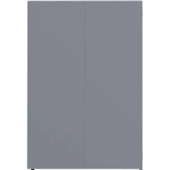 Skjul för sopkärl för 2 platser - Förvaring i stål | Färg: Grå | Storlek: 138x79x117 cm
