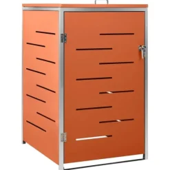 Hot Skjul till ett sopkärl 69x77,5x112,5 cm rostfritt stål Skjul, Garage & Carports