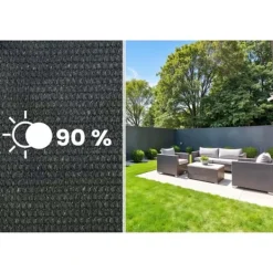 Hot Skuggnät 1,5x25m 140g/m2 + 50 klämmor grå Markduk & Fiberduk