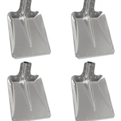 Skyffelhuvud 4 pcs Silver 41,5 x 32,5 cm Aluminium Snöborttagning