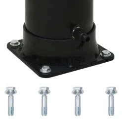 Soldusch med solenergi - Utedusch i rostfritt stål | Färg: Svart | Storlek: 214 cm | Volym: 20 L