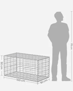 Online SONGMICS trådkorg 100 x 30 x 30 cm, 2-pack, silver Trädgårdskorgar