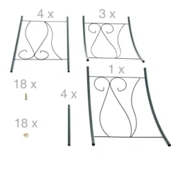 Spaljé, 153x39x233 cm, Grön Valvbågar, Spaljéer, Bersåer & Pergolor