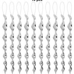 Spiralformad reflekterande fågelskrämma 10-pack Silver 30 cm