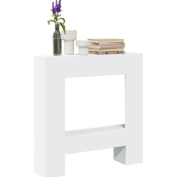 Outlet Spiselkrans vit 81x18x82 cm konstruerat trä Öppna Spisar