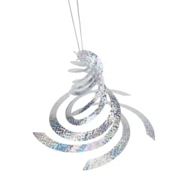 6st fågelavvisande reflektor Silver spiral fågelavvisande ark Skrämma fågelverktyg för gårdsträdgård