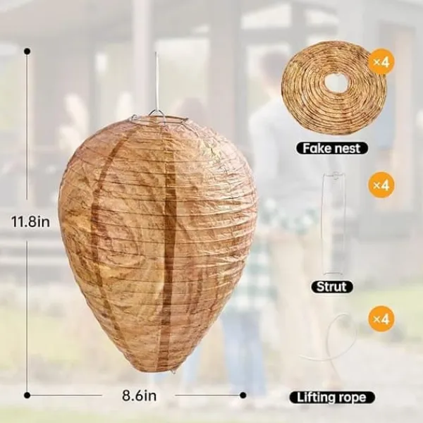 New 4st Getingfällor giftfritt lockbete av papper, avskräckande för bin - Getingbo Insektsmedel & Djuravvisande Medel