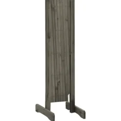 Staket - Living Trädgårdssstaket med spaljé grå 150x80 cm massivt granträ