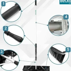 Clearance Stor teleskopisk snöskyffel tak snöröjning aluminium 600cm Snöborttagning