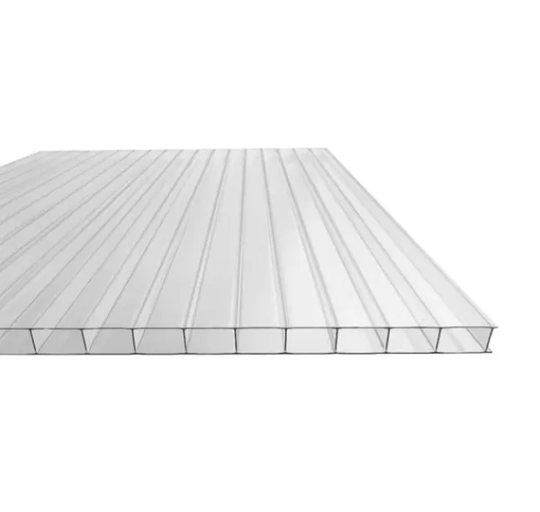 Clearance Stycke växthusflerväggsplåt / klar polykarbonat 700x1500mm - 6mm, 2st. Växthus