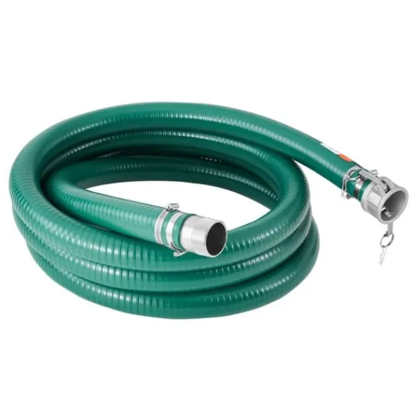 Clearance Sugslang 2 tum x 20 fot, högkvalitativ grön slang med kopplingar, professionell användning, idealisk för trädgård och industriella applikationer Bevattning