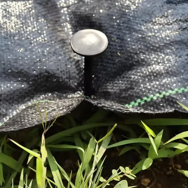Svart agrotextil för ogräs, mulching, 3,2x100m, 70g pinnar Markduk & Fiberduk