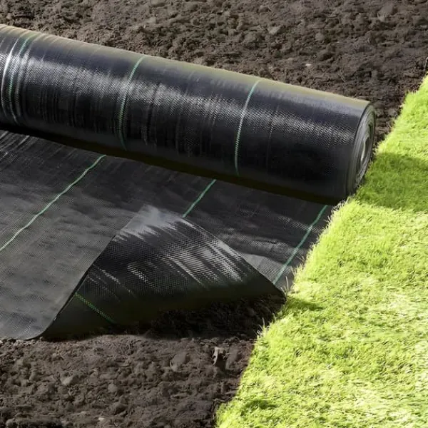 Svart agrotextil för ogräs, mulching, 3,2x100m, 70g pinnar Markduk & Fiberduk