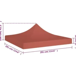 Tak till partytält & lusthus - Living Tak till partytält 3x3 m terrakotta 270 g/m²