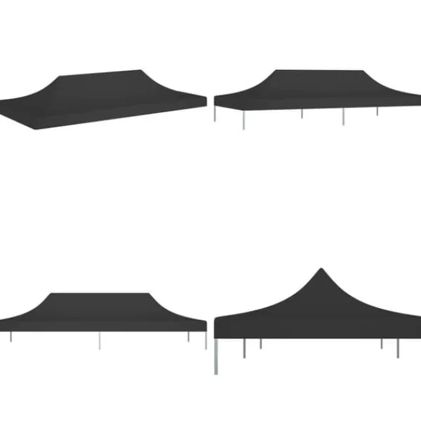 Tak till partytält 6x3 m svart 270 g/m² - Tak Tält - Tak Partytält - Home & Living