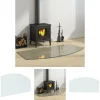The Living Store Glasskiva för öppen spis 120x60 cm - Glas