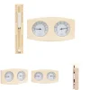 Clearance The Living Store 2-i-1 Bastutermometer & hygrometer sandur set massiv furu - Bastutillbehör Bastu