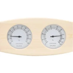 Clearance The Living Store 2-i-1 Bastutermometer & hygrometer sandur set massiv furu - Bastutillbehör Bastu