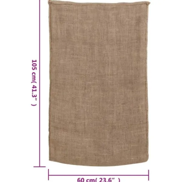 Clearance The Living Store Jutesäckar 10 st 60x105 cm 100% jute 220 gsm - Resväskor & väskor Trädgårdskorgar
