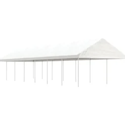 Hot The Living Store Paviljong med tak vit 15,61x4,08x3,22 m polyeten - Partytält & paviljoner Tält & Lusthus