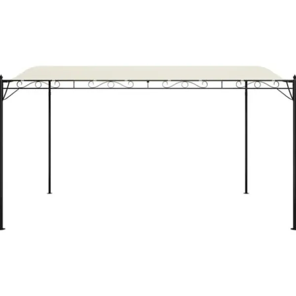 Discount The Living Store Paviljong gräddvit 4x3 m 180 g/m² tyg och stål - Partytält & paviljoner Valvbågar, Spaljéer, Bersåer & Pergolor