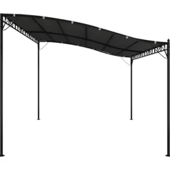The Living Store Paviljong antracit 4x3 m 180 g/m² tyg och stål - Partytält & paviljoner