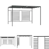 The Living Store Paviljong med infällbart tak 4x3x2,3 m gräddvit 180 g/m² - Partytält & paviljoner