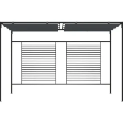 The Living Store Paviljong med infällbart tak 4x3x2,3 m gräddvit 180 g/m² - Partytält & paviljoner