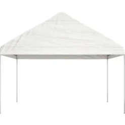 Outlet The Living Store Paviljong med tak vit 4,46x4,08x3,22 m polyeten - Partytält & paviljoner Tält & Lusthus