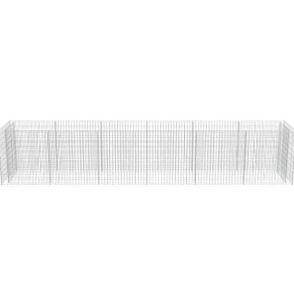 Discount The Living Store Planteringsgabion upphöjd galvaniserat stål 540x90x100 cm - Krukor & odlingslådor Krukor & Växtbehållare