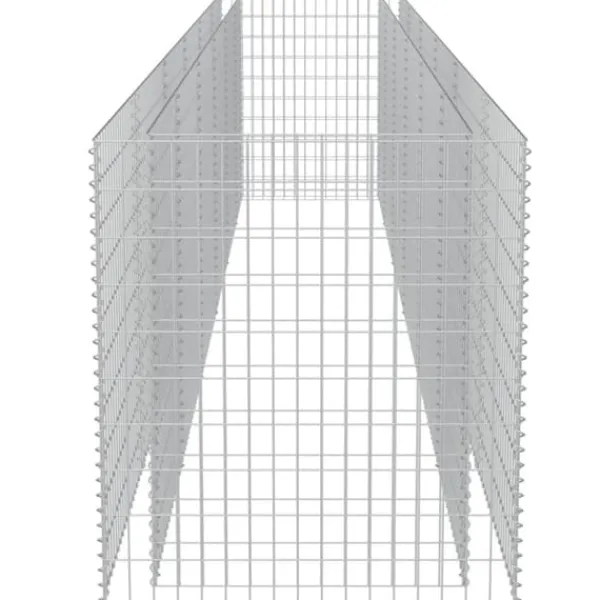 Discount The Living Store Planteringsgabion upphöjd galvaniserat stål 540x90x100 cm - Krukor & odlingslådor Krukor & Växtbehållare