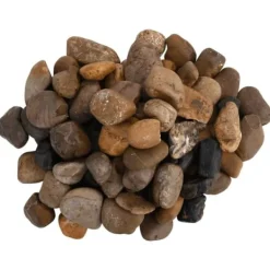 The Living Store Polerad småsten 25 kg blandade färger 2-5 cm - Akvarieprydnader