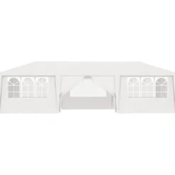 New The Living Store Professionellt partytält med väggar 4x9 m vit 90 g/m² - Partytält & paviljoner Tält & Lusthus