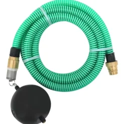 Hot The Living Store Sugslang med kopplingar mässing grön 1,1" 5 m PVC - Vattenslangar Bevattning