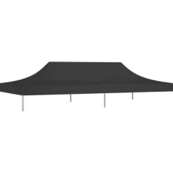 The Living Store Tak till partytält 6x3 m svart 270 g/m² - Tak till partytält & lusthus
