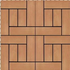 The Living Store Trall 22 st 30x30 cm 2 kvm WPC teakfärg - Golvbeläggning Trädgårdsprydnader