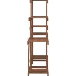 New The Living Store Växtställ 110x25x96 cm massivt granträ - Växtställ Växtställ