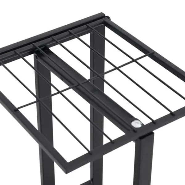 The Living Store Växtställ med 5 hyllor 43x22x98 cm svart metall - Växtställ