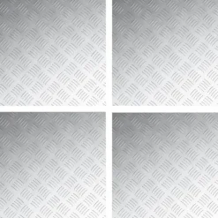 Clearance Trappsteg Fyrkantig 4 pcs Silver 50 x 50 cm Aluminium Öppna Spisar