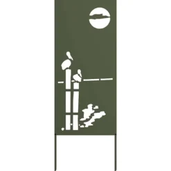 vidaXL Trädgårds integritetsskärm Olivgrön 50 x 140 cm Kallvalsat stål