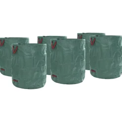 vidaXL Trädgårdsavfallspåsar 12 pcs Grön 79 x 79 x 99,5 cm