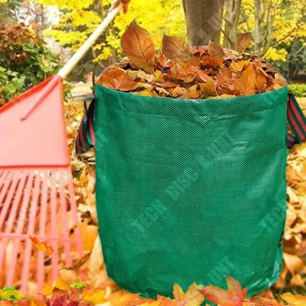 Trädgårdsavfallssäck - TECH DISCOUNT - 272L - Rivbeständig - Fällbar - Praktiska handtag