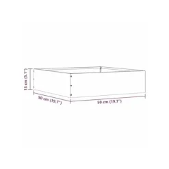 vidaXL Trädgårdsbeklädnad i stål - - Antracit - 50x50x13 cm - Set om 6 stycken - Hållbar - Lätt installation